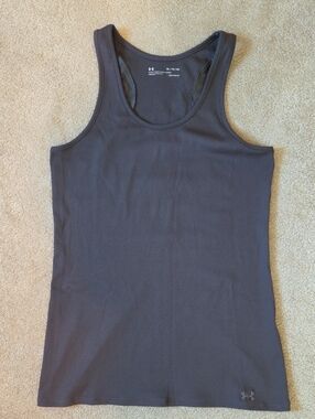 Under Armour Women's Dark Charcoal Ribbed Tank Top
